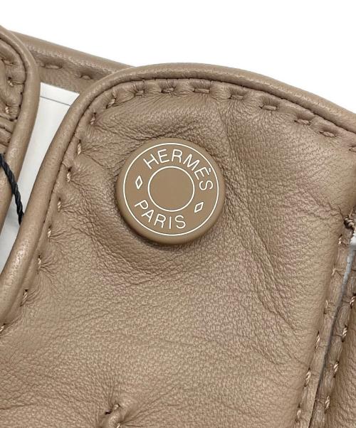 HERMES（エルメス）HERMES (エルメス) レザー手袋 セリエ ブラウン 未使用品の古着・服飾アイテム