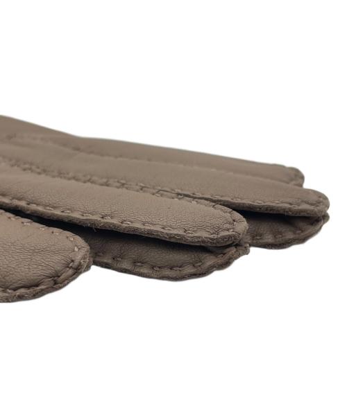 HERMES（エルメス）HERMES (エルメス) レザー手袋 セリエ ブラウン 未使用品の古着・服飾アイテム