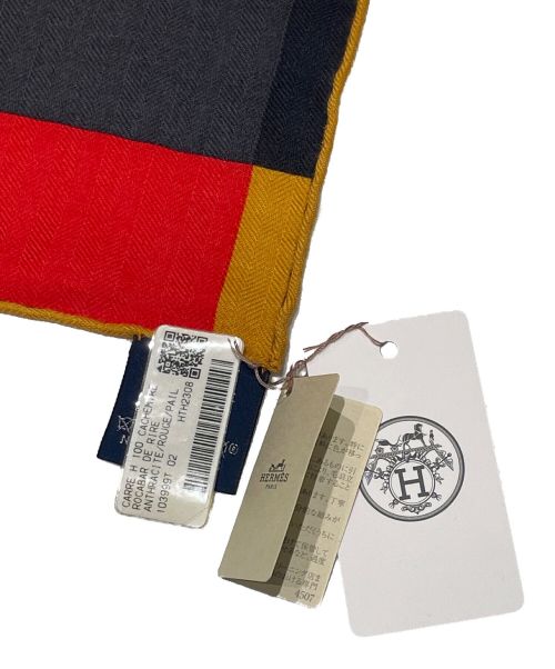 HERMES（エルメス）HERMES (エルメス) カレ 100/ROCABAR DE RIRE ロカバール・ドゥ・リール ブラック×ブラウン サイズ:100の古着・服飾アイテム
