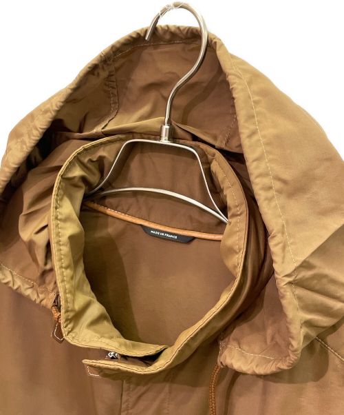 HERMES（エルメス）HERMES (エルメス) 中綿 レザートリミング ナイロンコート ブラウン サイズ:54の古着・服飾アイテム