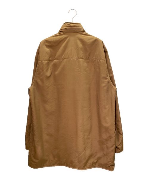 HERMES（エルメス）HERMES (エルメス) 中綿 レザートリミング ナイロンコート ブラウン サイズ:54の古着・服飾アイテム