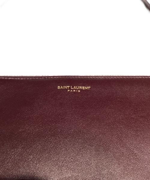 Saint Laurent Paris（サンローランパリ）Saint Laurent Paris (サンローランパリ) フリンジショルダーバッグ ボルドーの古着・服飾アイテム