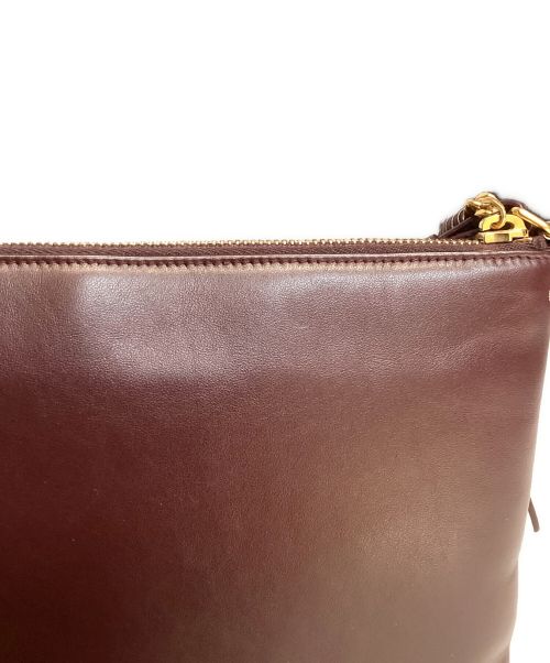 Saint Laurent Paris（サンローランパリ）Saint Laurent Paris (サンローランパリ) フリンジショルダーバッグ ボルドーの古着・服飾アイテム
