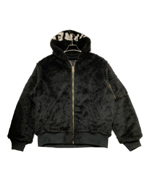 SUPREME（シュプリーム）SUPREME (シュプリーム) Faux Fur Revers ible MA-1 ブラック サイズ:XLの古着・服飾アイテム