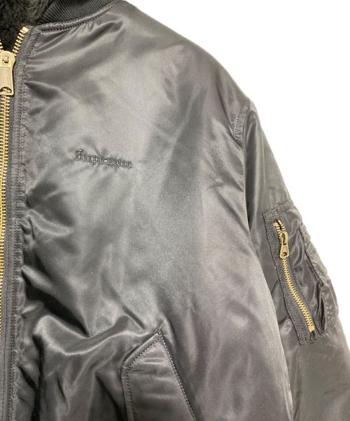 SUPREME（シュプリーム）SUPREME (シュプリーム) Faux Fur Revers ible MA-1 ブラック サイズ:XLの古着・服飾アイテム