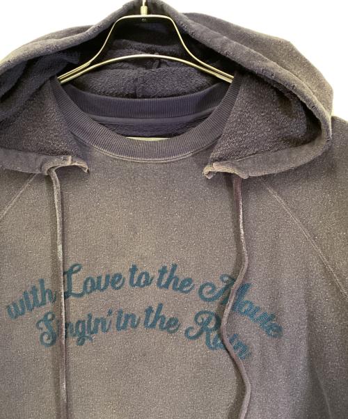 DAIRIKU（ダイリク）DAIRIKU (ダイリク) Sunburn Vintage Pullover Hodie/ヴィンテージ加工スウェットパーカー パープル サイズ:Lの古着・服飾アイテム