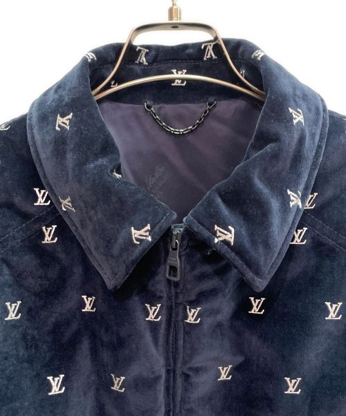 LOUIS VUITTON（ルイ ヴィトン）LOUIS VUITTON (ルイ ヴィトン) ベロア モノグラム イヴニング ブルゾン ネイビー サイズ:46の古着・服飾アイテム