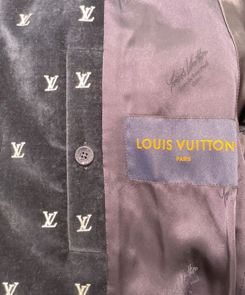 LOUIS VUITTON（ルイ ヴィトン）LOUIS VUITTON (ルイ ヴィトン) ベロア モノグラム イヴニング ブルゾン ネイビー サイズ:46の古着・服飾アイテム