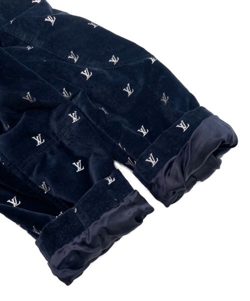 LOUIS VUITTON（ルイ ヴィトン）LOUIS VUITTON (ルイ ヴィトン) ベロア モノグラム イヴニング ブルゾン ネイビー サイズ:46の古着・服飾アイテム