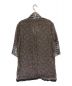 DOLCE & GABBANA (ドルチェ＆ガッバーナ) 総柄 ストールカラーシャツ ブラウン×ブラック サイズ:40：35000円