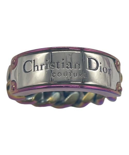 Christian Dior（クリスチャン ディオール）Christian Dior (クリスチャン ディオール) Dior COUTURE チェーンプレートリング サイズ:18号の古着・服飾アイテム