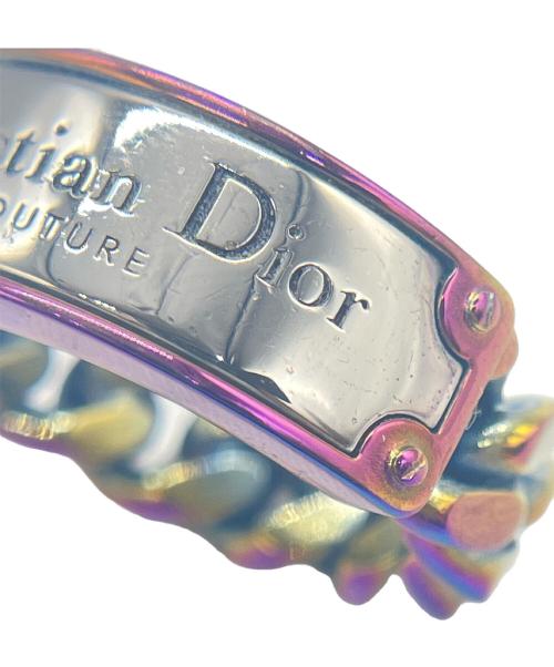 Christian Dior（クリスチャン ディオール）Christian Dior (クリスチャン ディオール) Dior COUTURE チェーンプレートリング サイズ:18号の古着・服飾アイテム