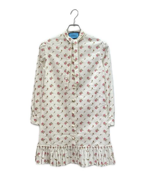 GUCCI（グッチ）GUCCI (グッチ) 小花柄 ワンピース アイボリー サイズ:36の古着・服飾アイテム