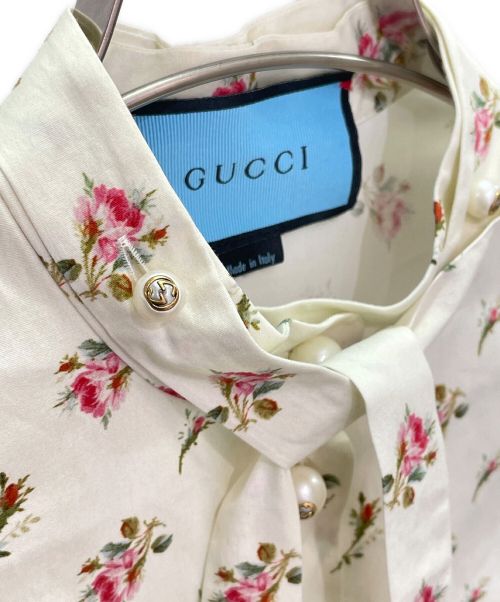 GUCCI（グッチ）GUCCI (グッチ) 小花柄 ワンピース アイボリー サイズ:36の古着・服飾アイテム