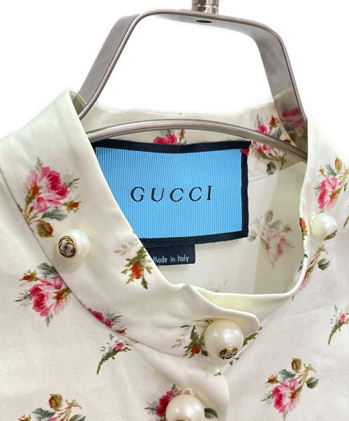 GUCCI（グッチ）GUCCI (グッチ) 小花柄 ワンピース アイボリー サイズ:36の古着・服飾アイテム