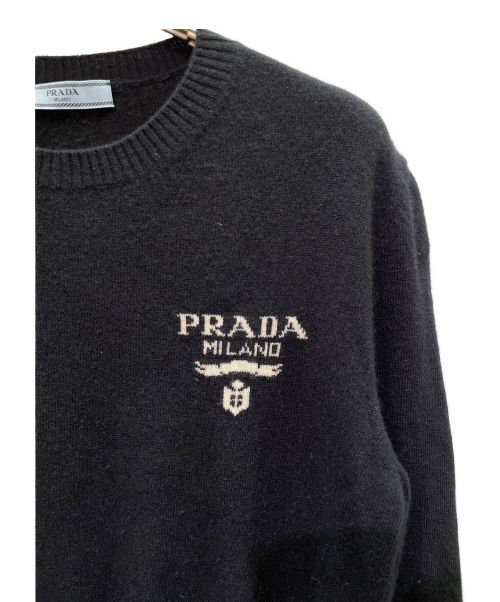 PRADA（プラダ）PRADA (プラダ) カシミアxウール セーター ネイビー サイズ:36の古着・服飾アイテム
