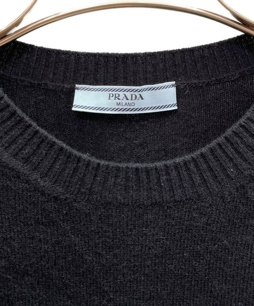 PRADA（プラダ）PRADA (プラダ) カシミアxウール セーター ネイビー サイズ:36の古着・服飾アイテム
