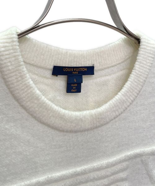 LOUIS VUITTON（ルイ ヴィトン）LOUIS VUITTON (ルイ ヴィトン) 3D パイル カットソー ホワイト サイズ:Lの古着・服飾アイテム