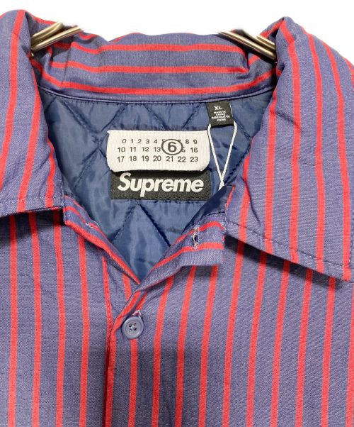SUPREME（シュプリーム）SUPREME (シュプリーム) MM6 Maison Margiela (エムエムシックス メゾンマルジェラ) パデット シャツ レッド×ネイビー サイズ:５２の古着・服飾アイテム