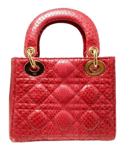 Christian Dior（クリスチャン ディオール）Christian Dior (クリスチャン ディオール) レディディオール ミニバッグ レッド サイズ:-の古着・服飾アイテム