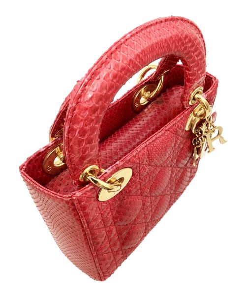 Christian Dior（クリスチャン ディオール）Christian Dior (クリスチャン ディオール) レディディオール ミニバッグ レッド サイズ:-の古着・服飾アイテム
