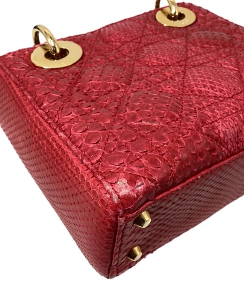 Christian Dior（クリスチャン ディオール）Christian Dior (クリスチャン ディオール) レディディオール ミニバッグ レッド サイズ:-の古着・服飾アイテム