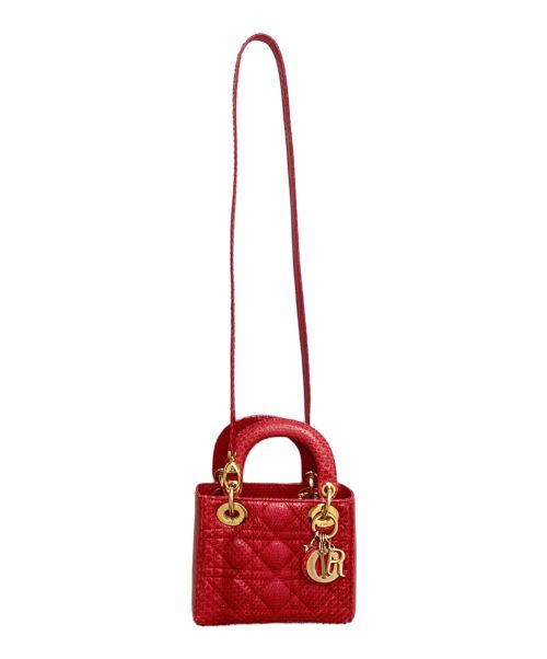 Christian Dior（クリスチャン ディオール）Christian Dior (クリスチャン ディオール) レディディオール ミニバッグ レッド サイズ:-の古着・服飾アイテム
