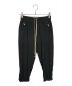 RICK OWENS（リックオウエンス）の古着「ドローストリングクロップドパンツ」｜ブラック