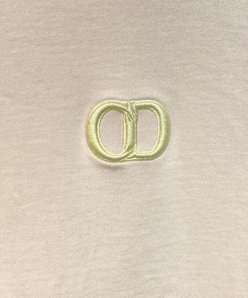 Christian Dior（クリスチャン ディオール）Christian Dior (クリスチャン ディオール) ロゴ刺繍半袖カットソー ピンク サイズ:Mの古着・服飾アイテム