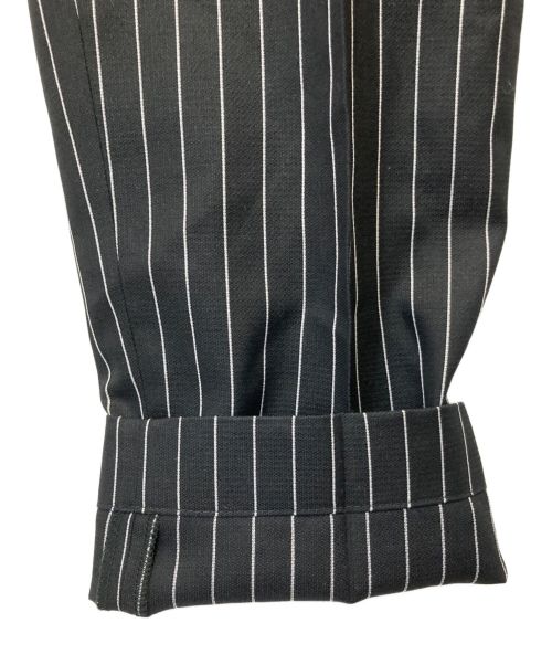 DOLCE & GABBANA（ドルチェ＆ガッバーナ）DOLCE & GABBANA (ドルチェ＆ガッバーナ) ストライプスラックス ブラック サイズ:46の古着・服飾アイテム