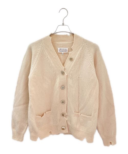 Martin Margiela1（マルタンマルジェラ1）Martin Margiela1 (マルタンマルジェラ1) ダメージ加工デザインカーディガン ベージュ サイズ:Sの古着・服飾アイテム