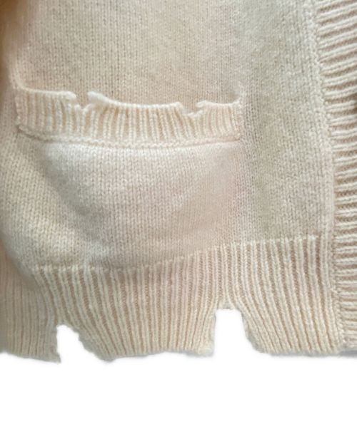 Martin Margiela1（マルタンマルジェラ1）Martin Margiela1 (マルタンマルジェラ1) ダメージ加工デザインカーディガン ベージュ サイズ:Sの古着・服飾アイテム