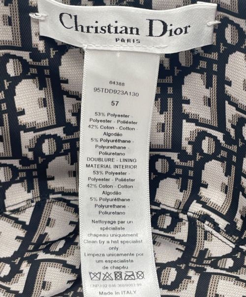 Christian Dior（クリスチャン ディオール）Christian Dior (クリスチャン ディオール) TEDDY-D ボブハット ブラック サイズ:57の古着・服飾アイテム