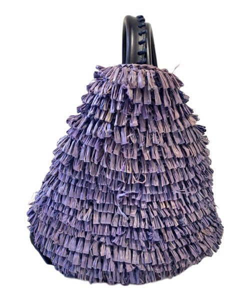BALENCIAGA（バレンシアガ）BALENCIAGA (バレンシアガ) Motocross Classic Raffia Panier Tote パープルの古着・服飾アイテム