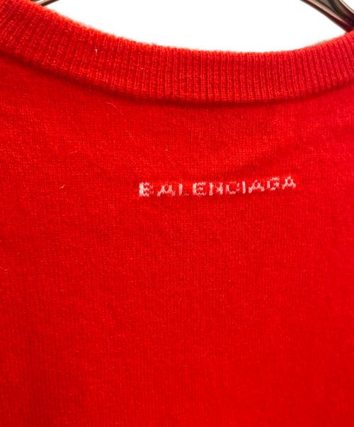 BALENCIAGA（バレンシアガ）BALENCIAGA (バレンシアガ) Logo Crewneck Sweater 485645 レッド サイズ:Ｍの古着・服飾アイテム