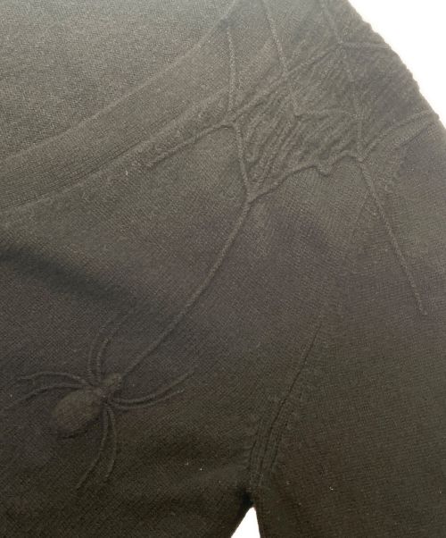 HERMES（エルメス）HERMES (エルメス) スパイダー 刺繍 カーディガン ブラック サイズ:Sの古着・服飾アイテム