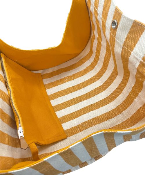 HERMES（エルメス）HERMES (エルメス) カンヌPM イエロー×ホワイト サイズ:PMの古着・服飾アイテム
