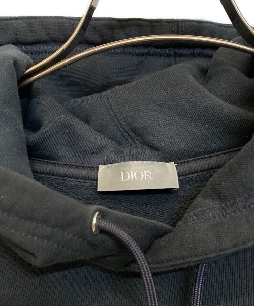 Christian Dior（クリスチャン ディオール）Christian Dior (クリスチャン ディオール) 24SS DIOR×OTANI WORKSHOPロゴ刺繍フーディー ネイビー サイズ:Mの古着・服飾アイテム
