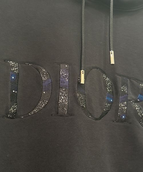 Christian Dior（クリスチャン ディオール）Christian Dior (クリスチャン ディオール) ピータードイグ プルオーバー パーカー ブラック サイズ:Mの古着・服飾アイテム