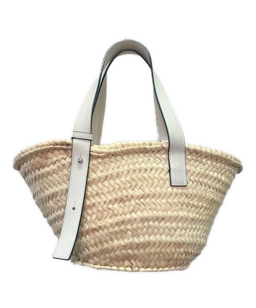 LOEWE（ロエベ）LOEWE (ロエベ) カゴバッグ ベージュ×ホワイトの古着・服飾アイテム