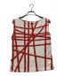 HERMES (エルメス) ノースリーブカットソー レッド×ホワイト サイズ:SM：4000円