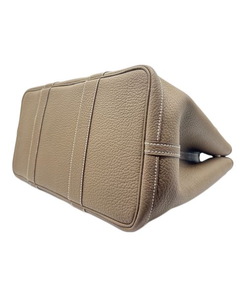 HERMES（エルメス）HERMES (エルメス) ガーデンパーティ PM/シルバー金具/ネゴンダ/エトゥープ/D刻印 エトゥープ サイズ:PMの古着・服飾アイテム