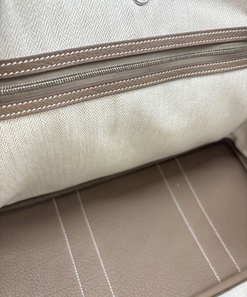 HERMES（エルメス）HERMES (エルメス) ガーデンパーティ PM/シルバー金具/ネゴンダ/エトゥープ/D刻印 エトゥープ サイズ:PMの古着・服飾アイテム