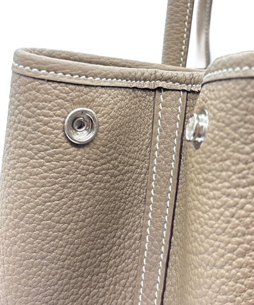 HERMES（エルメス）HERMES (エルメス) ガーデンパーティ PM/シルバー金具/ネゴンダ/エトゥープ/D刻印 エトゥープ サイズ:PMの古着・服飾アイテム