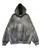 SUPREME×MM6 Maison Margielaシュプリーム×エムエムシックスメゾンマルジェラ）の古着「Foil Box Logo Hooded Sweatshirt」｜グレー