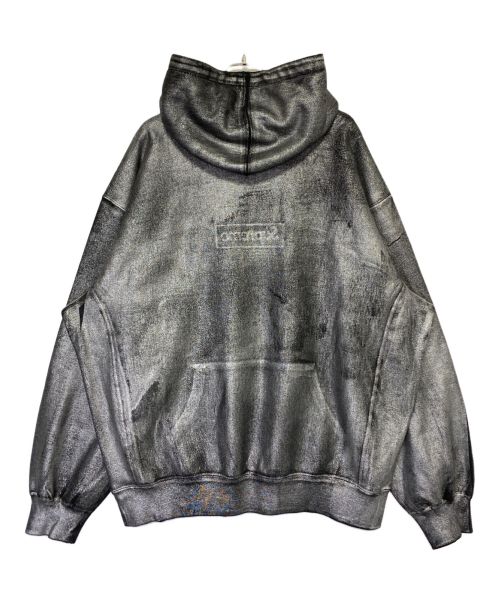 SUPREME（シュプリーム）SUPREME (シュプリーム) MM6 Maison Margiela (エムエムシックス メゾンマルジェラ) Foil Box Logo Hooded Sweatshirt グレー サイズ:XL 未使用品の古着・服飾アイテム