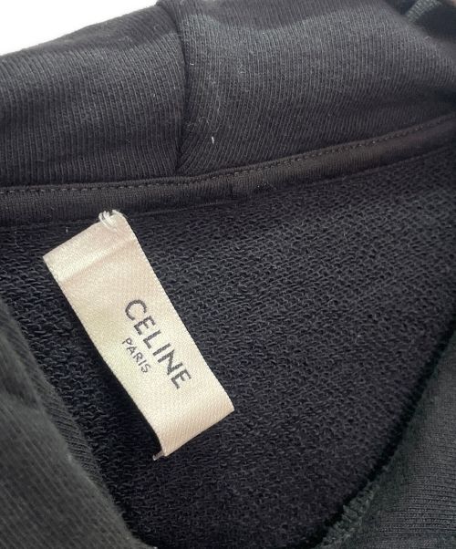 CELINE（セリーヌ）CELINE (セリーヌ) CELINE ルーズ フーディー ブラック サイズ:XLの古着・服飾アイテム
