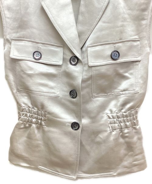 CELINE（セリーヌ）CELINE (セリーヌ) linen silkSet Up(リネンシルクセットアップ) ライトグレー サイズ:36の古着・服飾アイテム