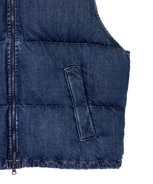 NIKE（ナイキ）NIKE (ナイキ) SUPREME (シュプリーム) Denim Puffer Vest インディゴ サイズ:Lの古着・服飾アイテム