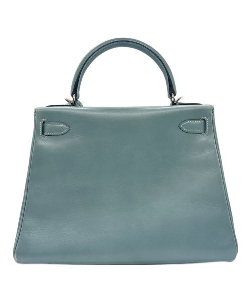 HERMES（エルメス）HERMES (エルメス) ケリー28 内縫い/シルバー金具/ヴォースイフト/ブルー系/□C刻印 ブルー系 サイズ:28の古着・服飾アイテム